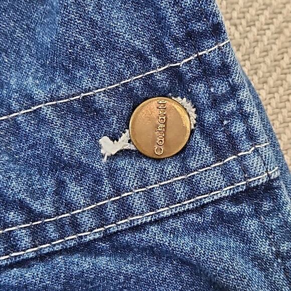 Carhartt Denim Dungarees Overalls Workwear Coveralls XL W 38 x L 32 Y2K Blue - Picture 8 of 14